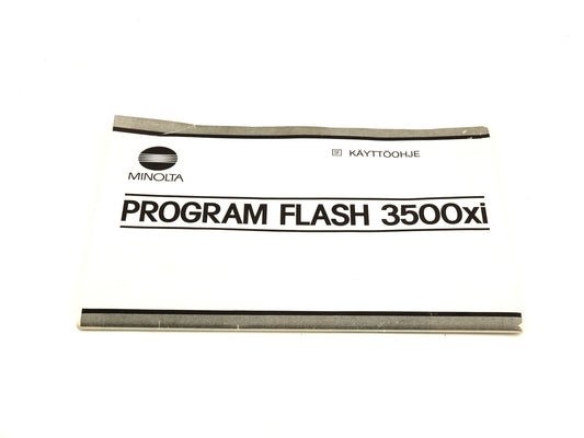 Minolta Program Flash 3500xi Instructions - Accessory