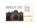 Minolta SR-T 100x/101b Instruction Manual - Accessory