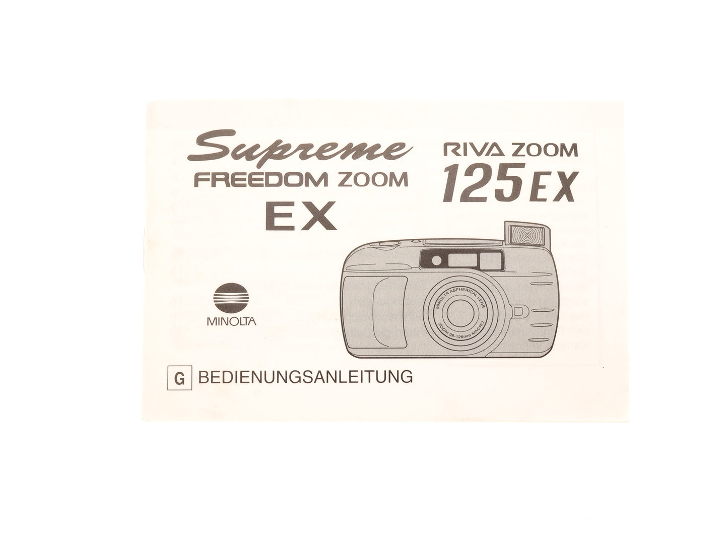 Minolta Supreme Freedom Zoom EX / Riva Zoom EX Instructions - Accessory