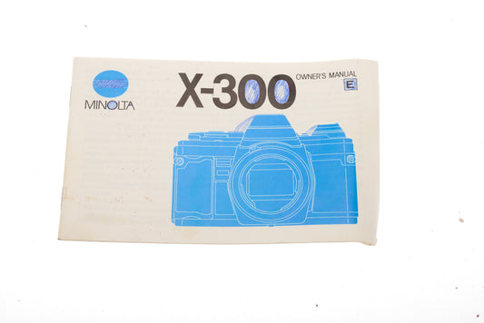 Minolta X-300 Owner's Manual