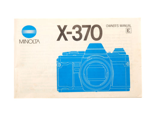 Minolta X-370s Instructions