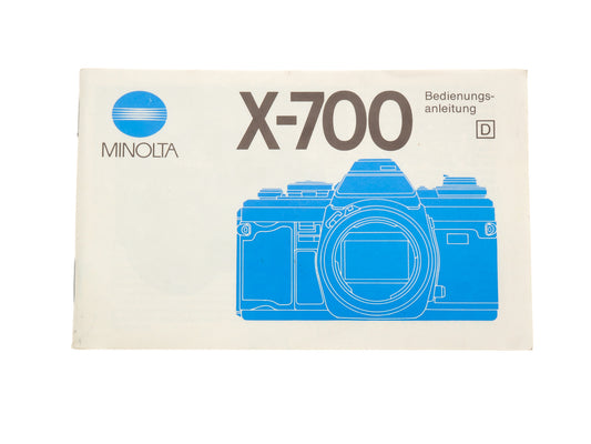 Minolta X-700 Instructions - Accessory