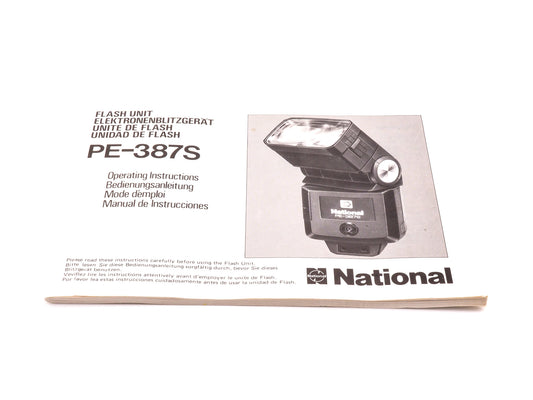 National PE-387S Instructions - Accessory