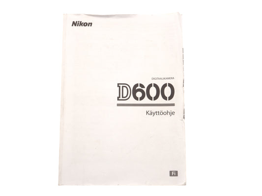 Nikon D600 Instructions - Accessory
