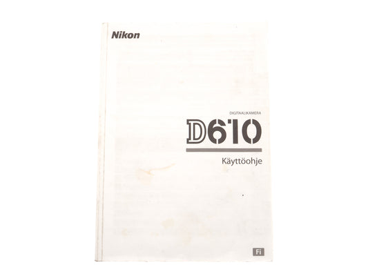 Nikon D610 Instructions - Accessory