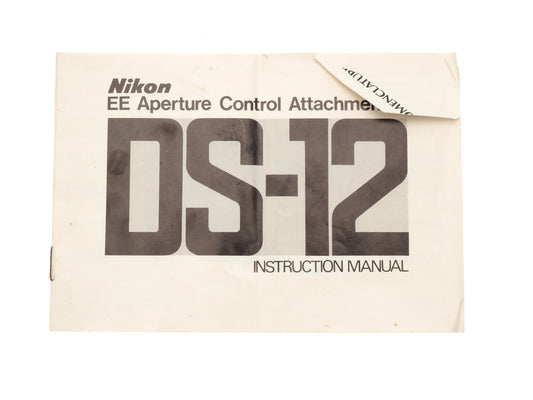 Nikon DS-12 Instruction Manual - Accessory
