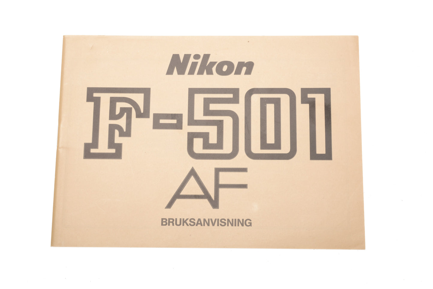 Nikon F-501 AF Instructions