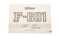 Nikon F-601 AF/AF Quartz Date Instructions