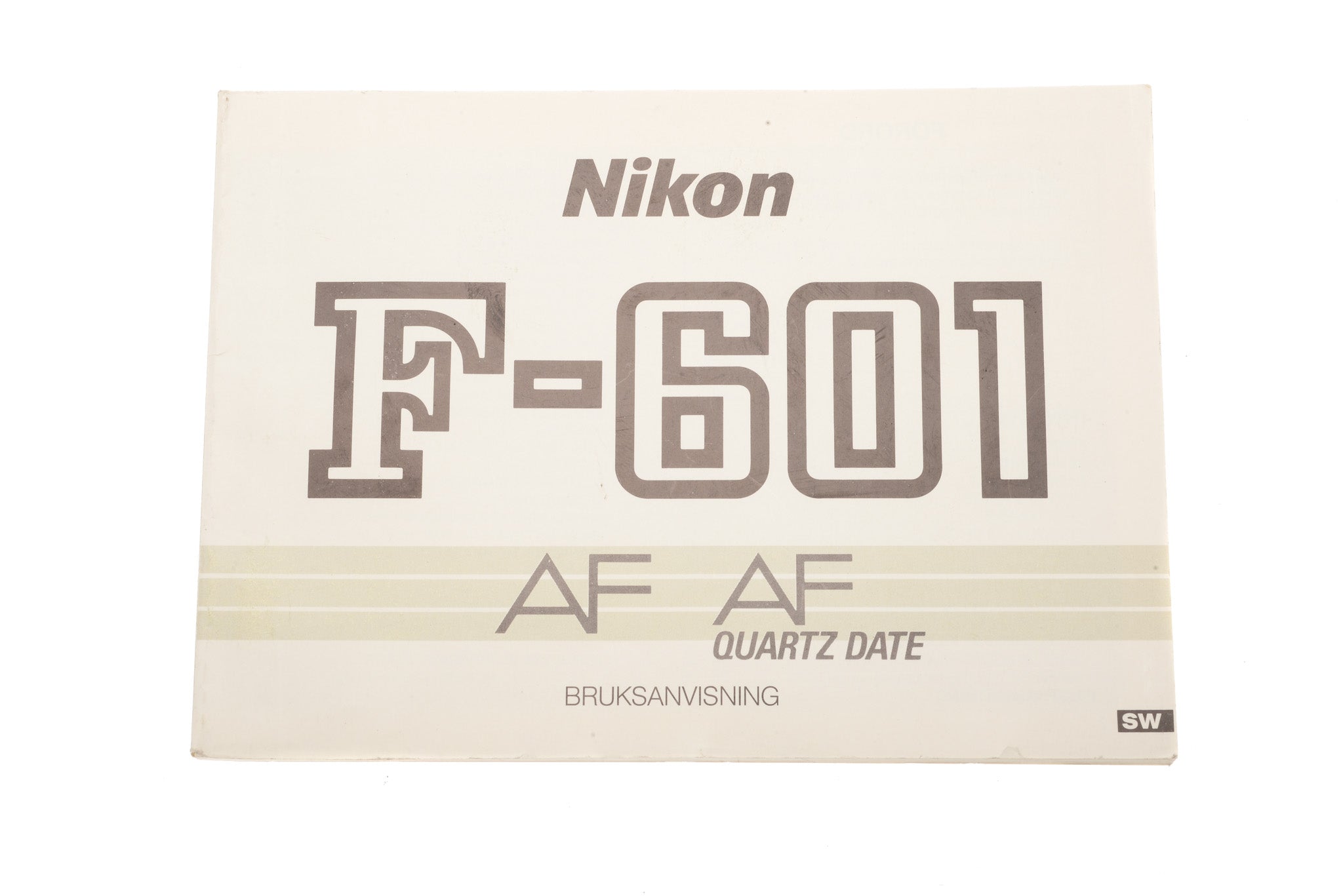 Nikon F-601 AF/AF Quartz Date Instructions