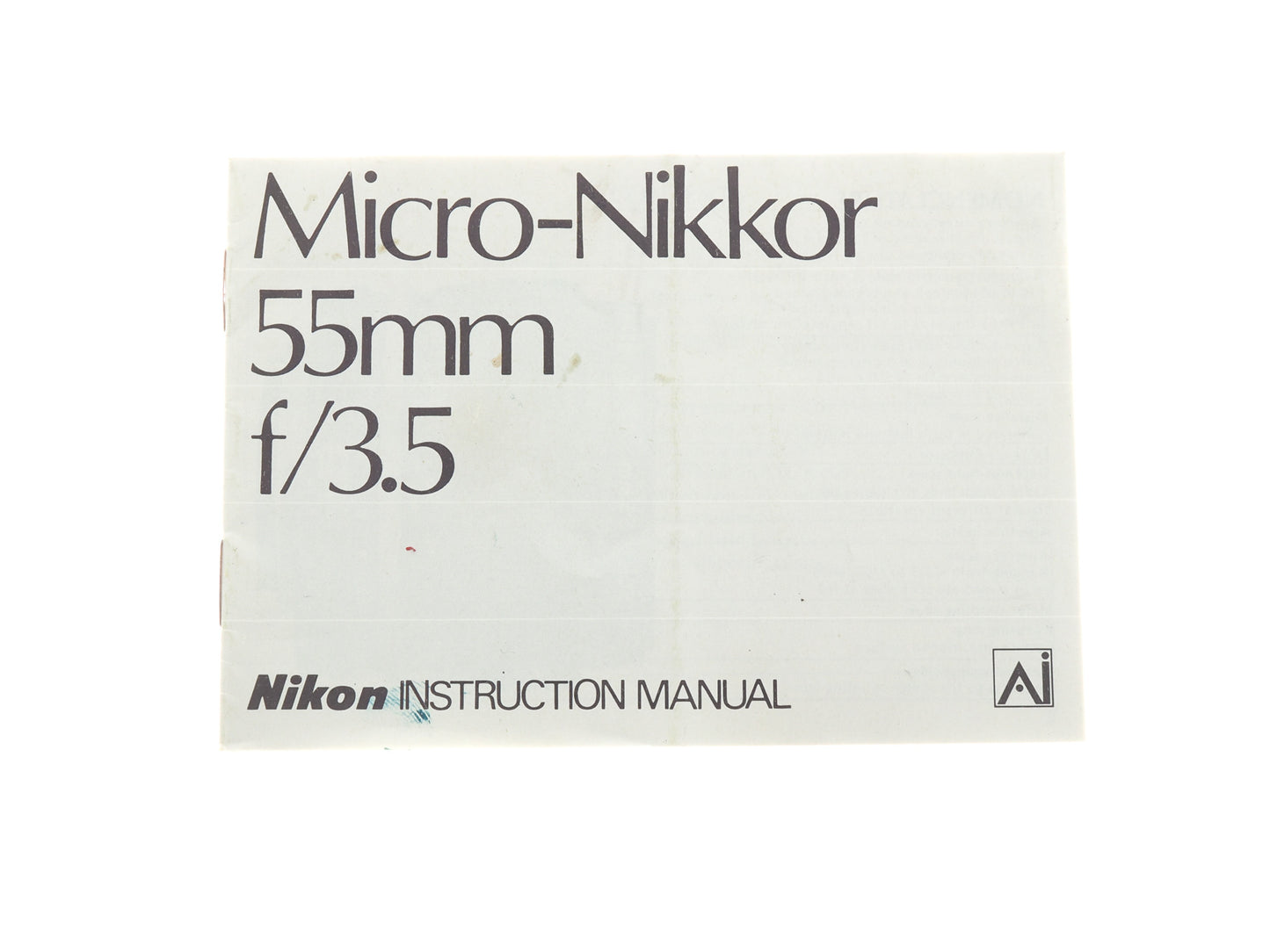 Nikon Micro-Nikkor 55mm f/3.5 Instructions - Accessory