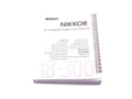 Nikon 18-300mm f3.5-5.6 G ED VR Instructions - Accessory