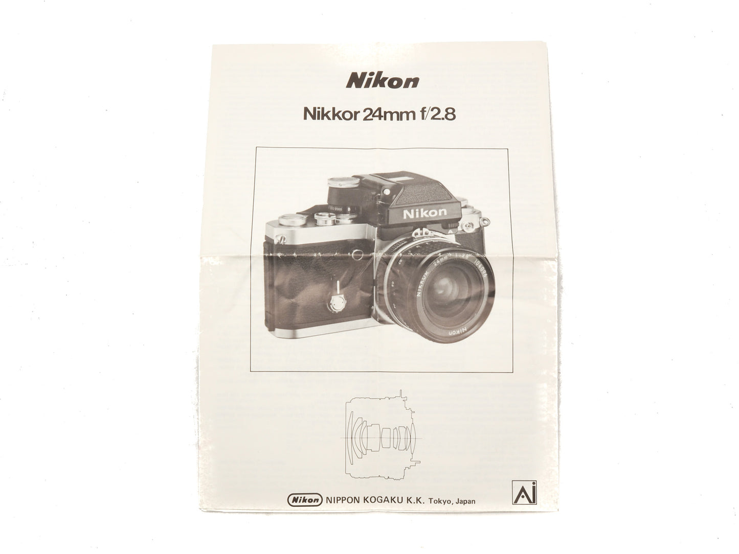 Nikon 24mm f2.8 Nikkor Instructions - Accessory