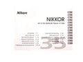 Nikon 35mm f1.8 AF-S Nikkor G Instructions - Accessory