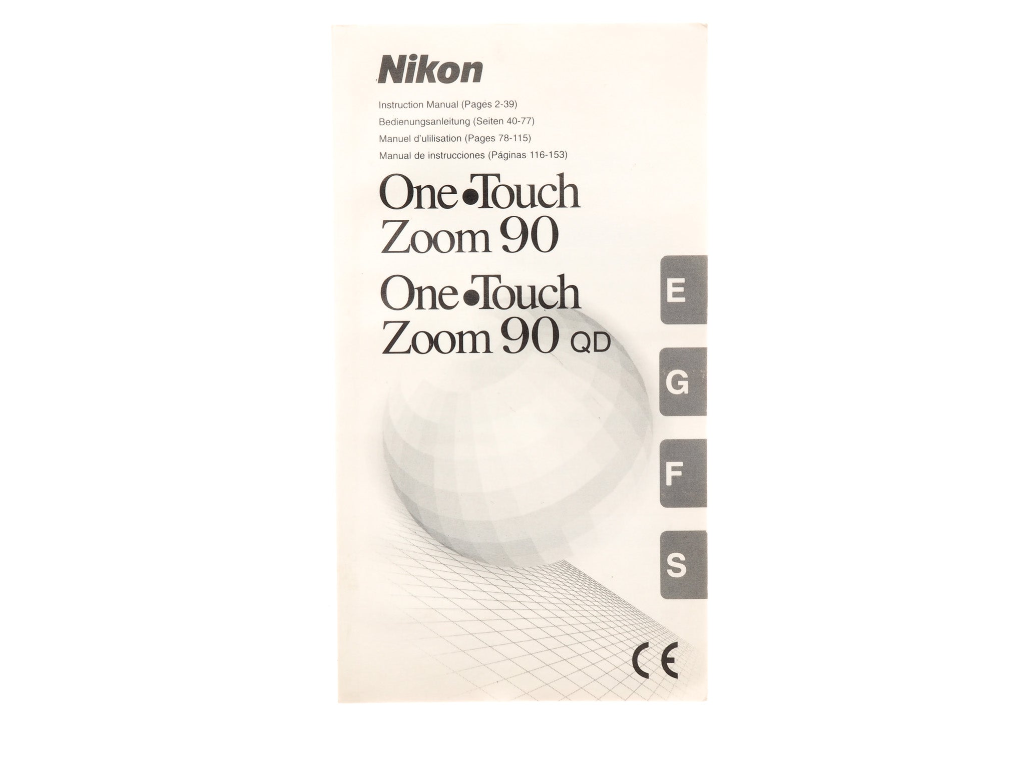 Nikon One Touch Zoom 90 (QD) Instructions - Accessory