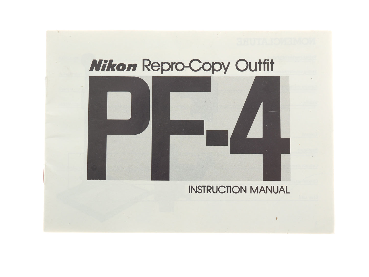 Nikon PF-4 Instruction Manual - Accessory