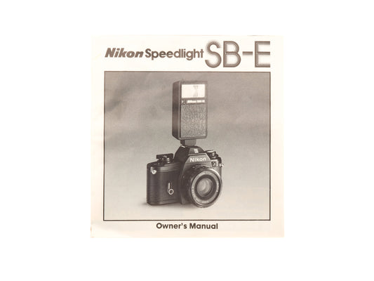 Nikon Speedlight SB-E Instructions - Accessory