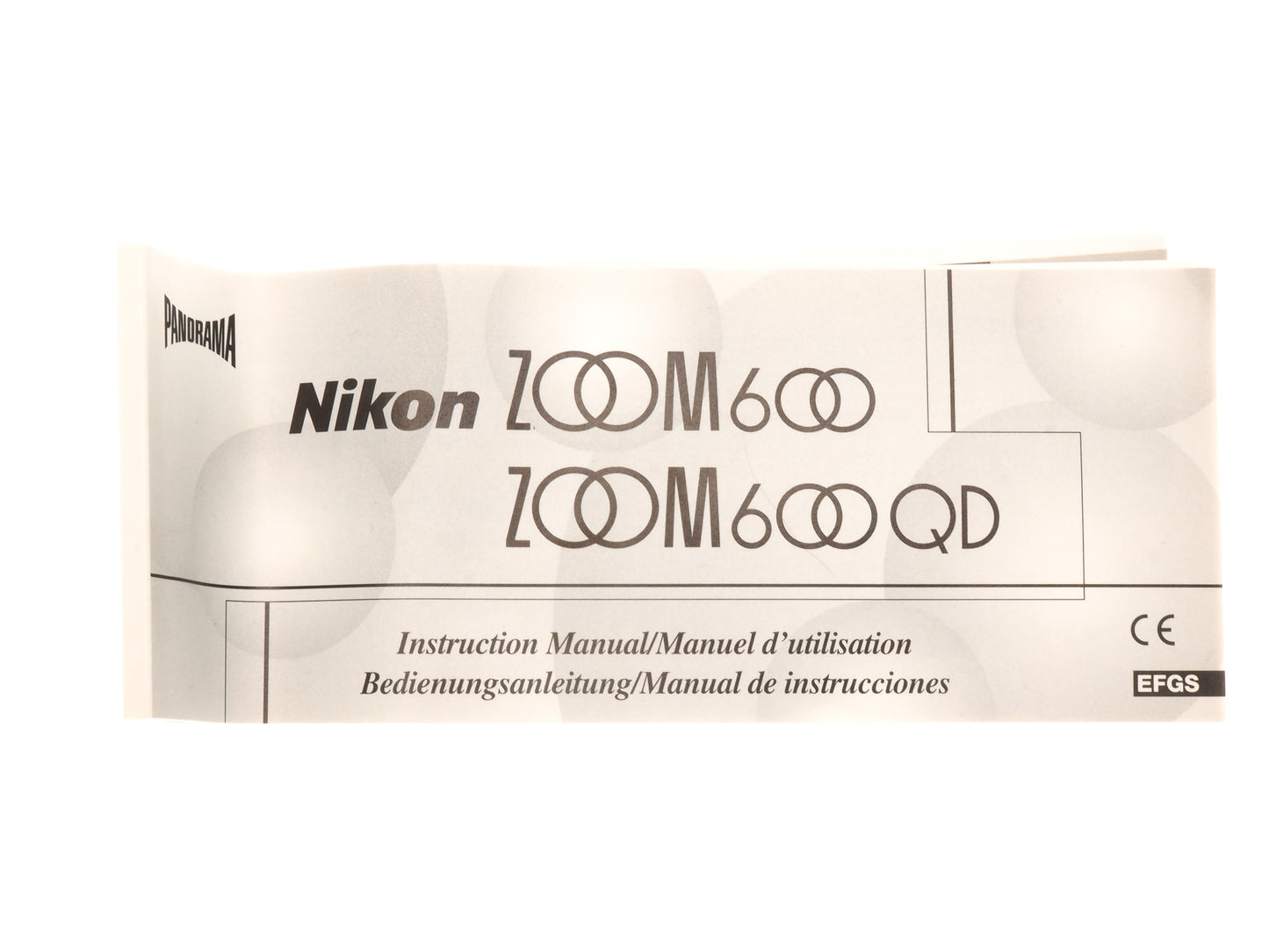 Nikon Zoom 600/600 QD Instructions - Accessory