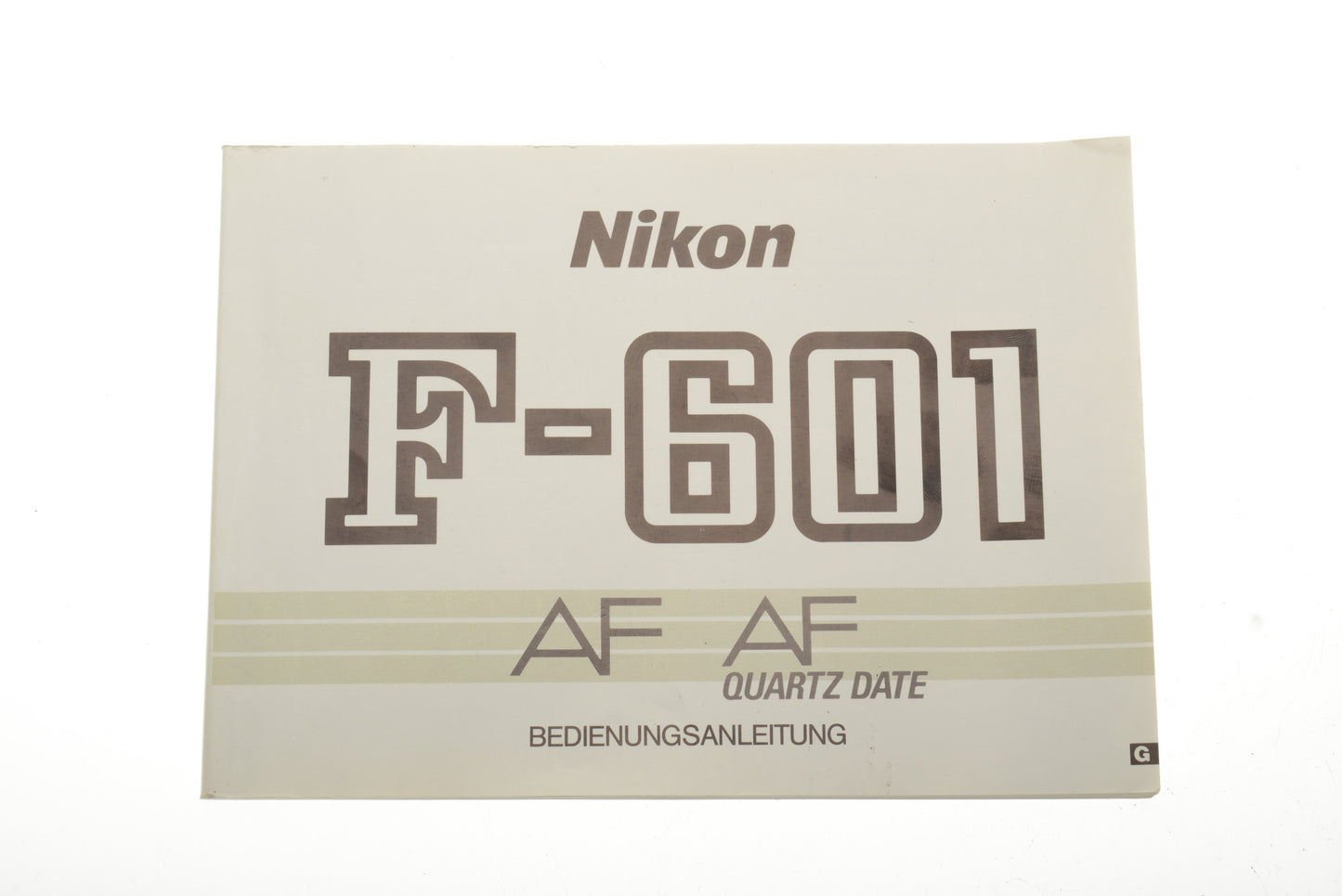 Nikon F-601 AF Quartz Date Bedienunsanleitung - Accessory