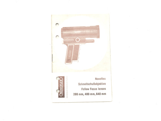 Novoflex Follow Focus Lenses Instructions - Accessory