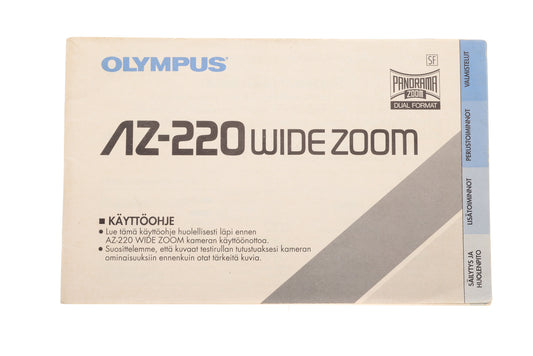 Olympus AZ-220 Wide Zoom Instructions - Accessory