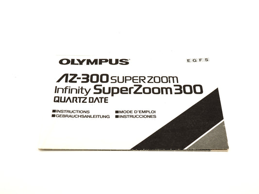 Olympus AZ-300 Super Zoom / Infinity Super Zoom300 Quartz Date Instructions - Accessory