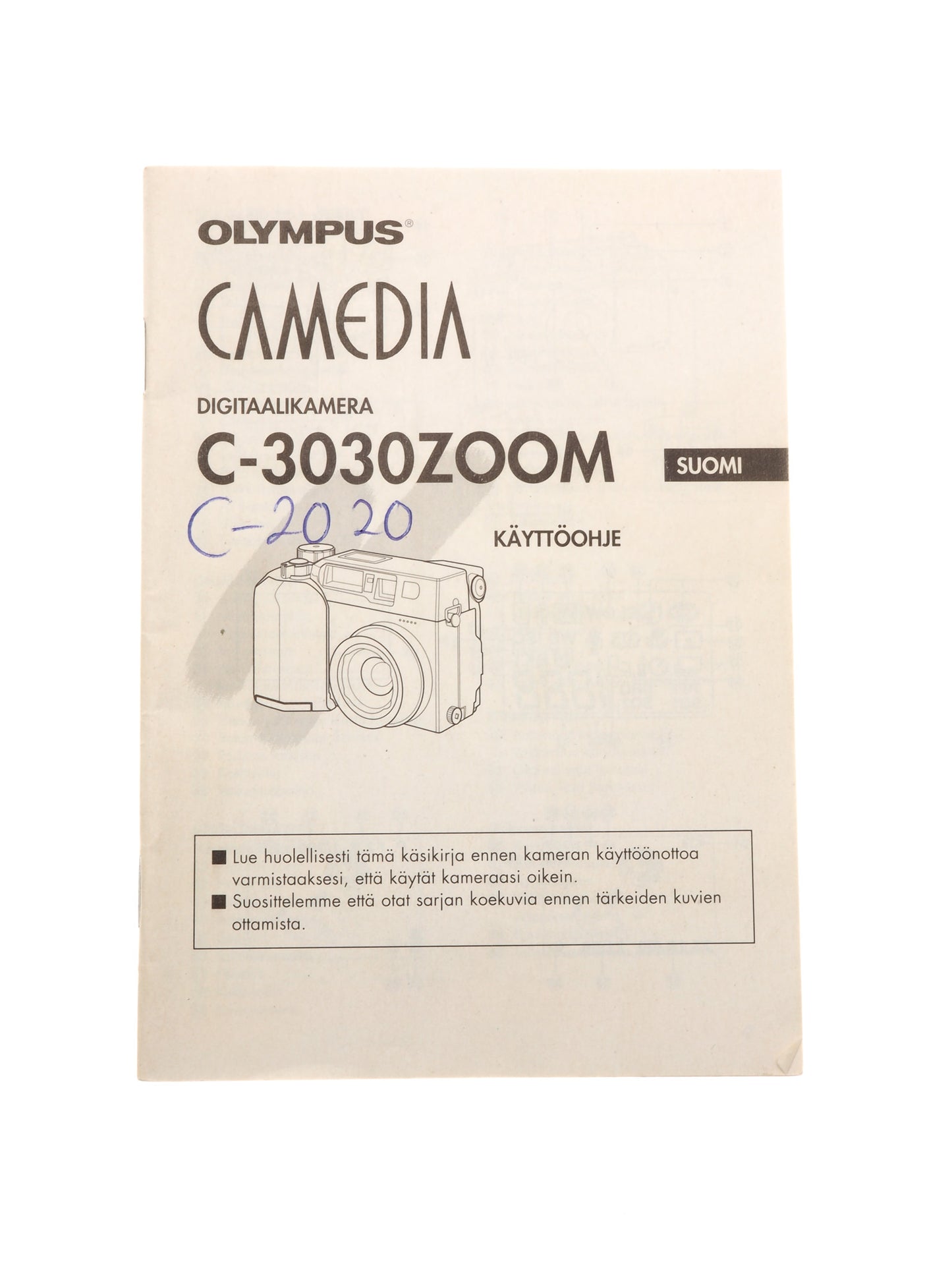 Olympus Camedia C-3030 Zoom Instructions - Accessory