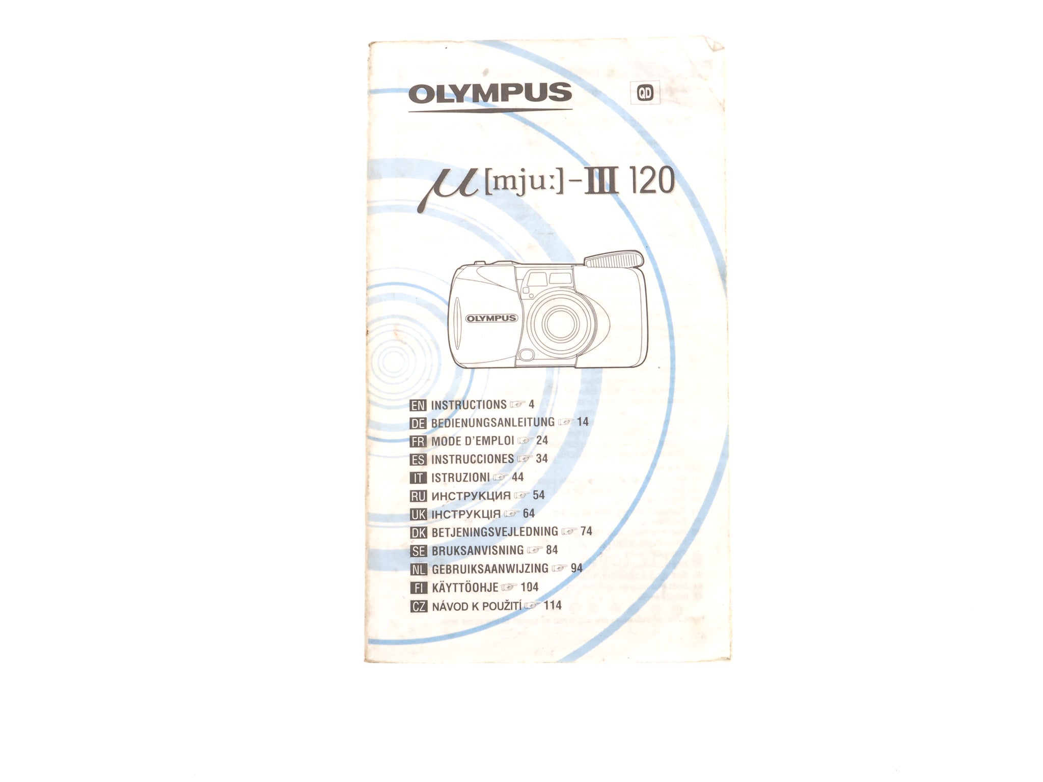 Olympus Mju III 120 Instructions - Accessory