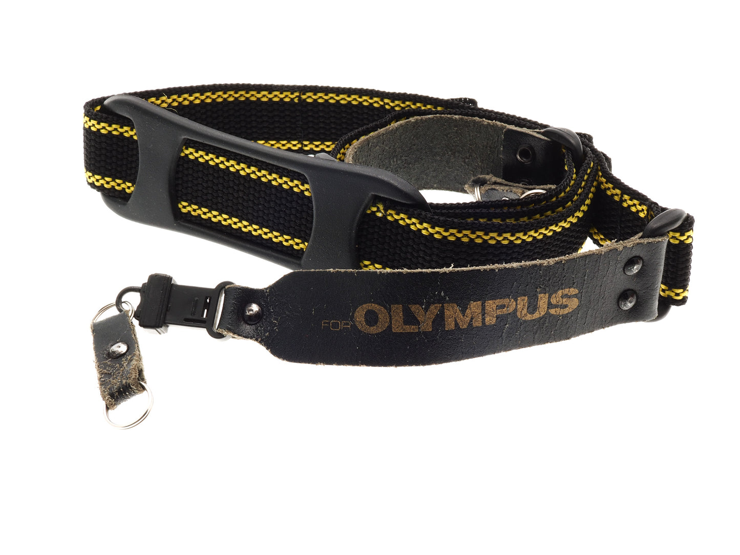 Olympus Black & Yellow Fabric Neck Strap - Accessory