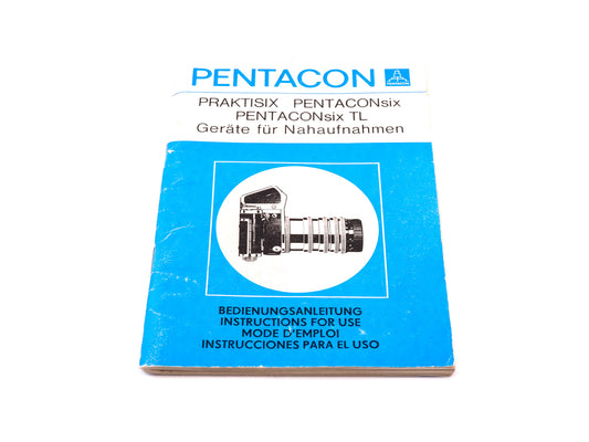 Pentacon Macro Photography Accessories Instructions - Accessory