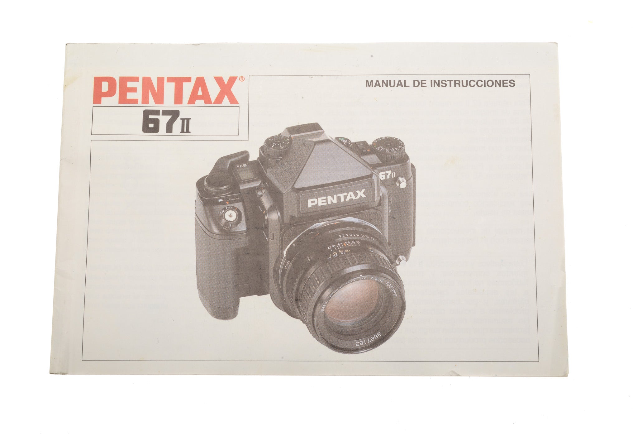 Pentax 67 II Instruction Manual - Accessory