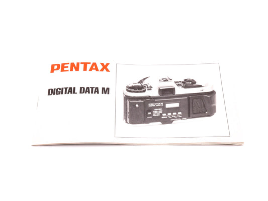 Pentax Digital Data Back M Instructions - Accessory