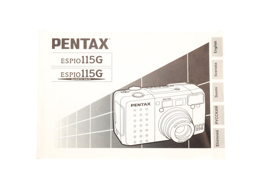 Pentax Espio 115G/115G Quartz Date Instructions - Accessory