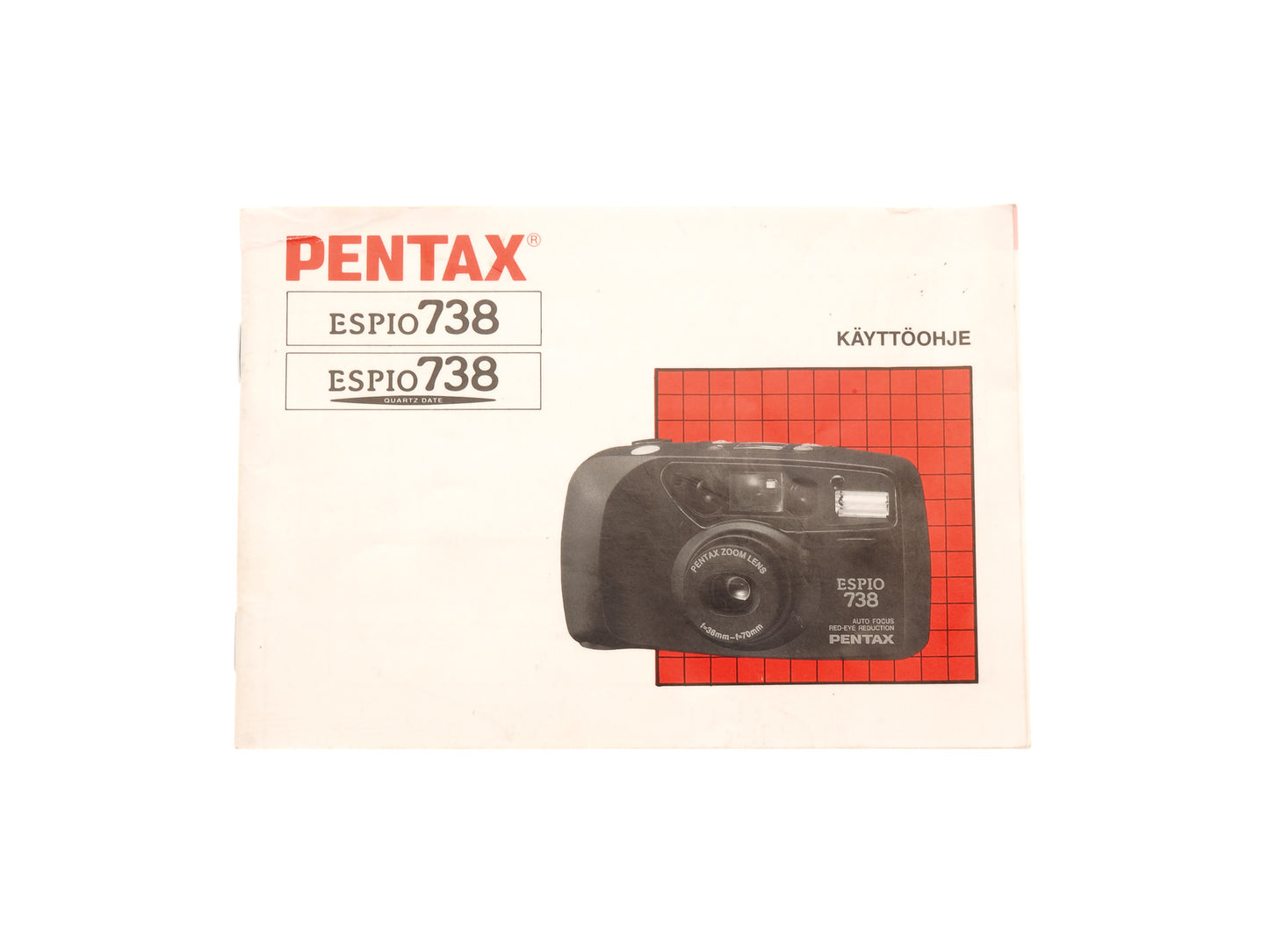Pentax Espio 738/738 Quartz Date Instructions - Accessory