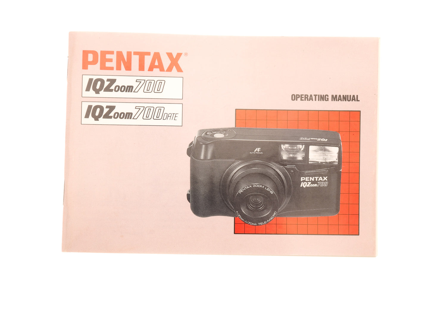 Pentax IQZoom700/IQZoom700 Date Instructions - Accessory