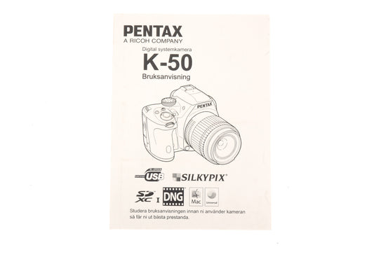 Pentax K-50 Instruction Manual - Accessory