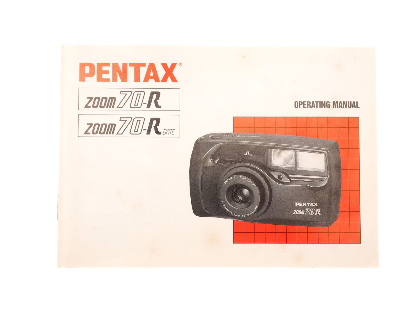 Pentax Zoom70-R/Zoom70-R Date Instructions - Accessory