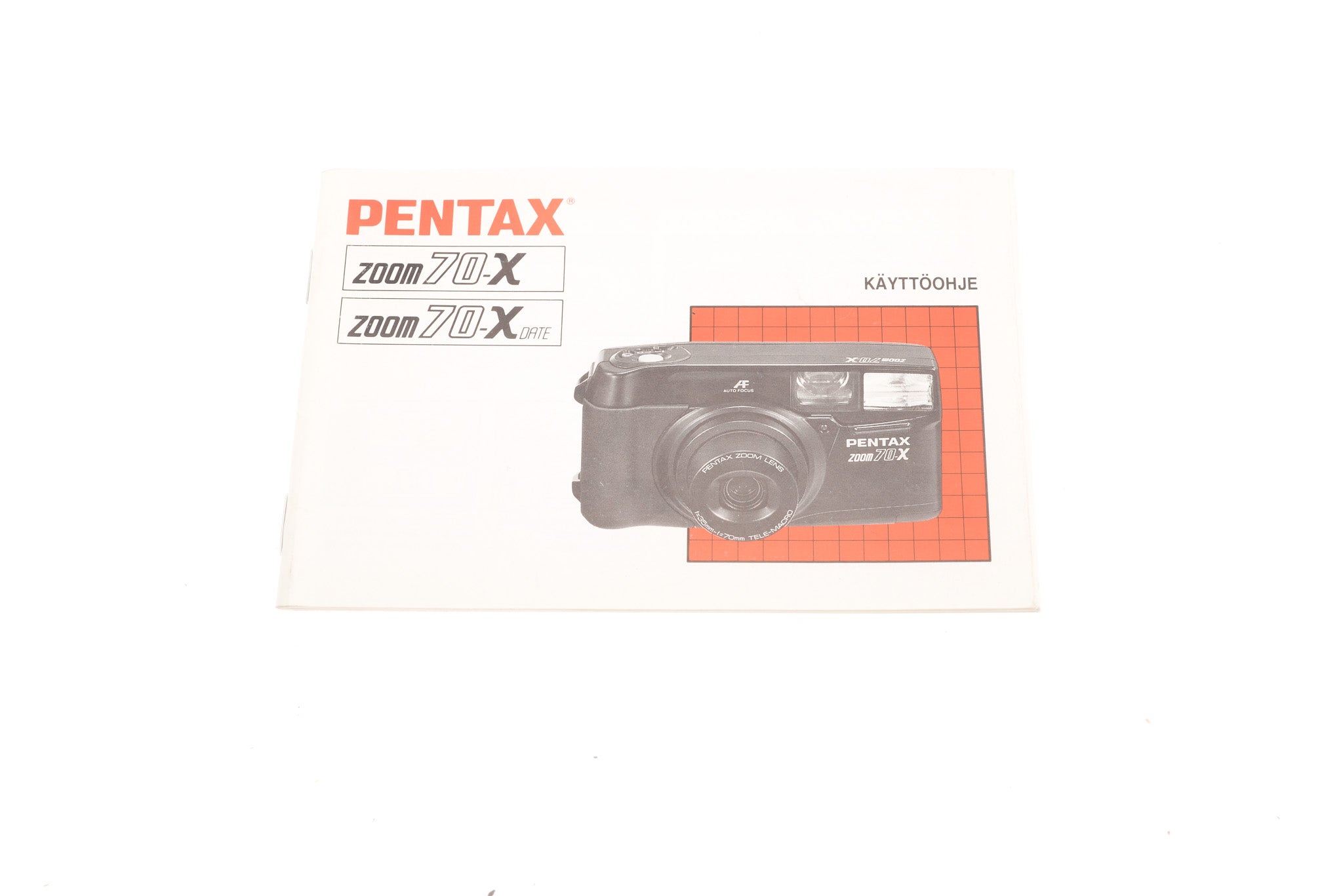 Pentax Zoom 70-X/Zoom 70-X Date Käyttöohje - Accessory – Kamerastore