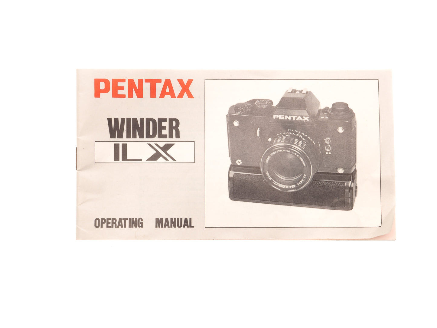 Pentax Winder IL X Instructions - Accessory