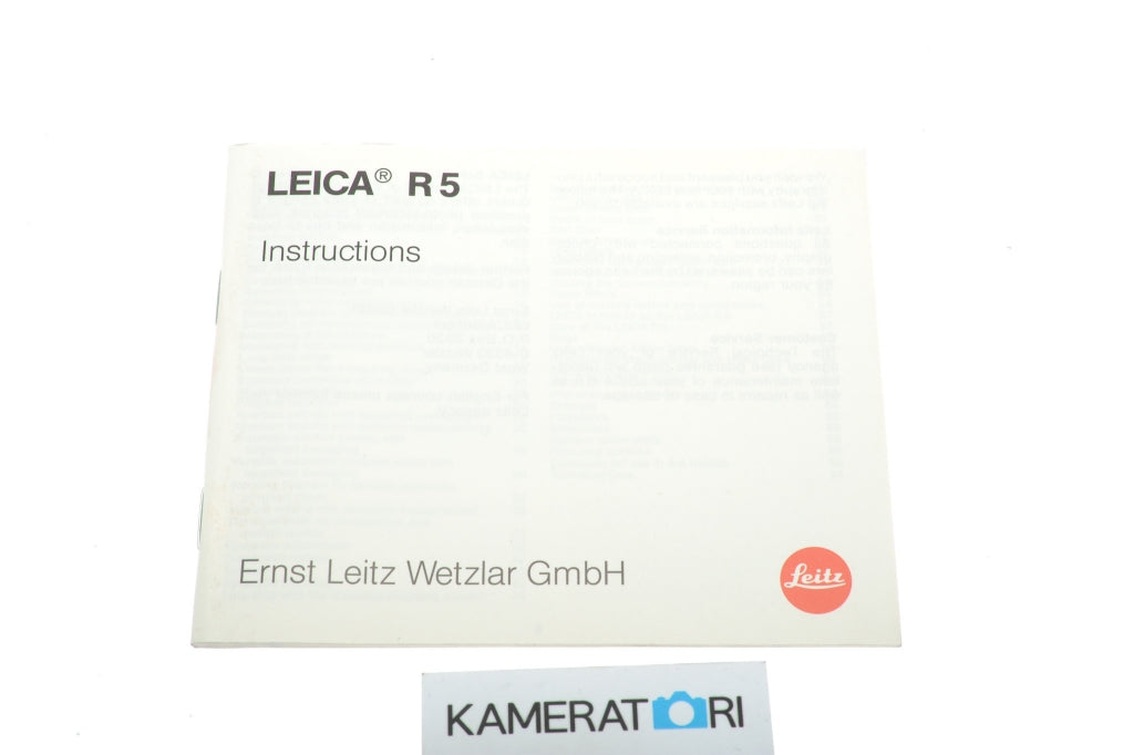 Leica R5 Instructions