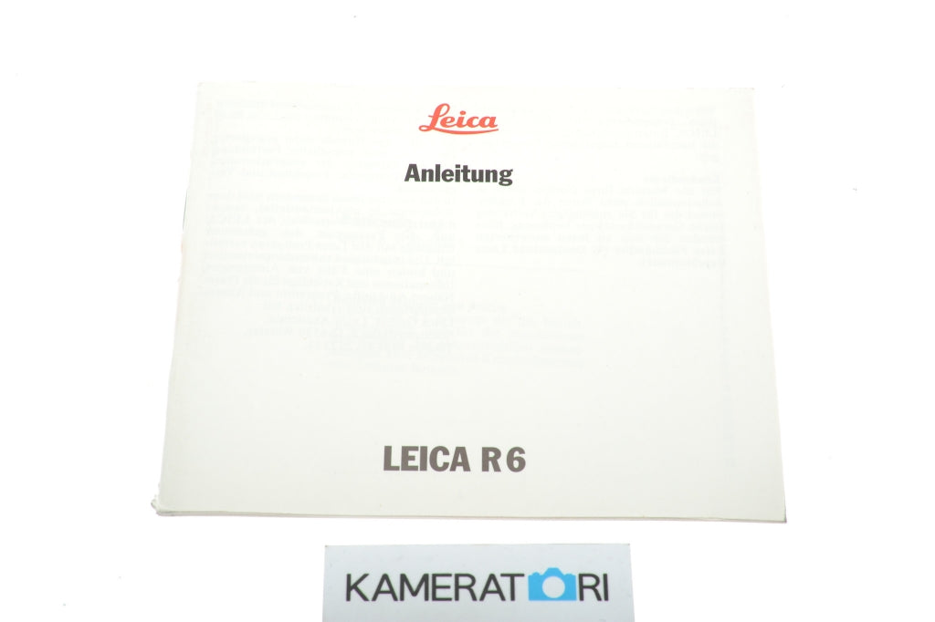 Leica R6 Anleitung