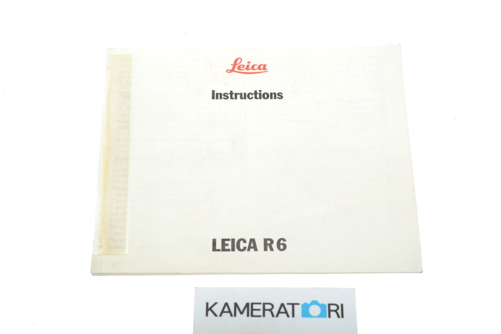 Leica R6 Instructions