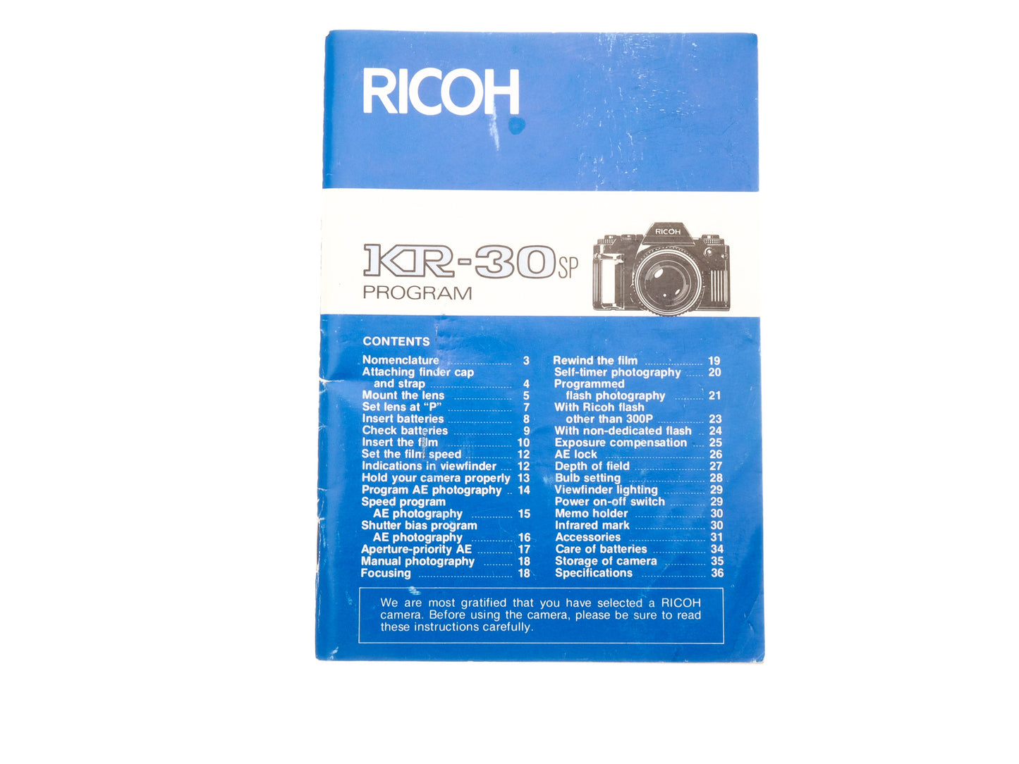 Ricoh KR-30 SP Program Instructions - Accessory