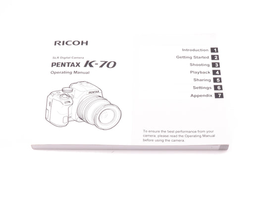 Ricoh Pentax K-70 Instructions - Accessory