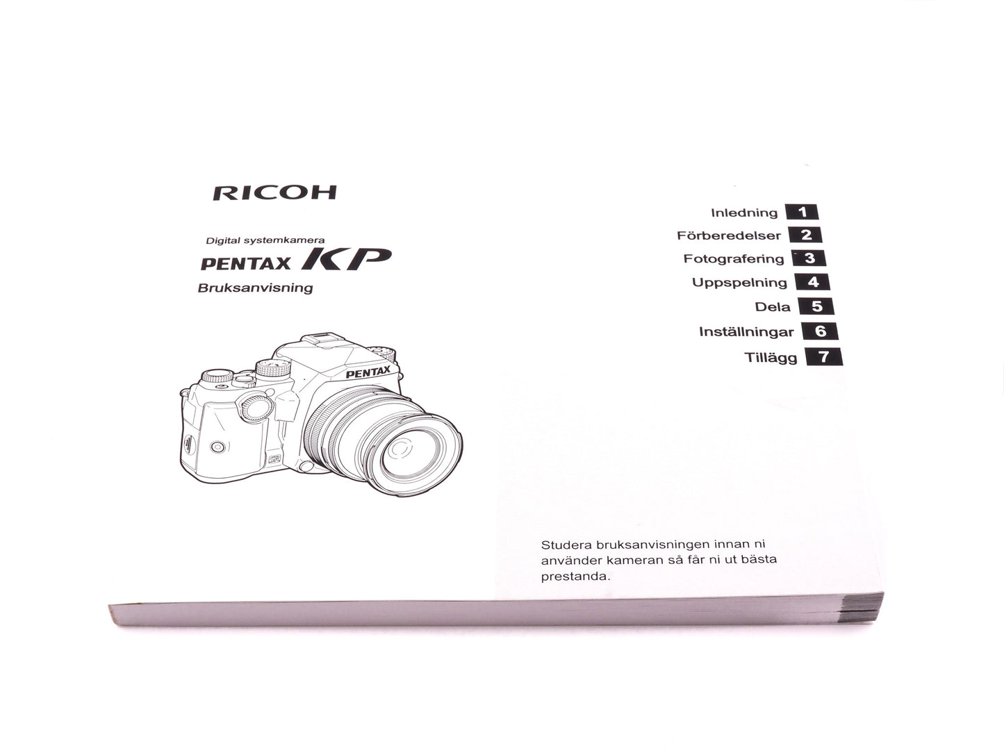 Pentax KP Instructions - Accessory
