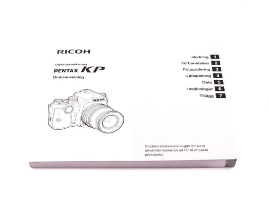 Pentax KP Instructions - Accessory