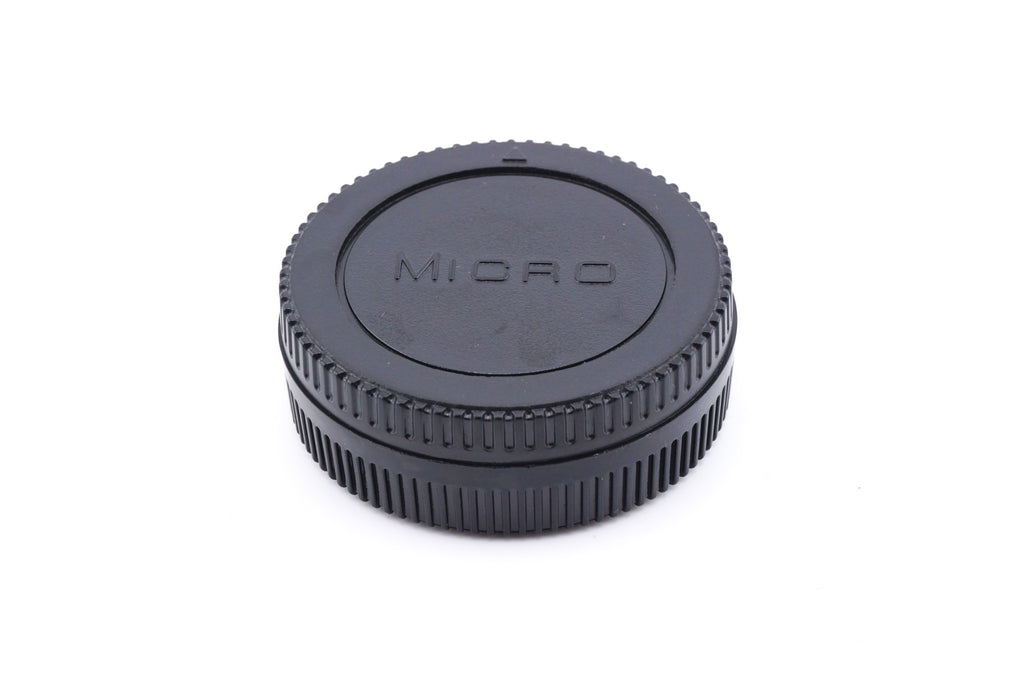 A durable black plastic cap set for protecting your camera body interiors and the back of your lens. Olympus M4/3 mount.