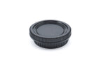 A durable black plastic cap set for protecting your camera body interiors and the back of your lens. Minolta MD mount.