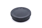 A durable black plastic cap set for protecting your camera body interiors and the back of your lens. Nikon Z mount.