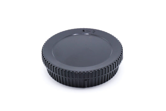 A durable black plastic cap set for protecting your camera body interiors and the back of your lens. Nikon Z mount.