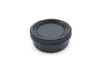 A durable black plastic cap set for protecting your camera body interiors and the back of your lens. Pentax K mount.